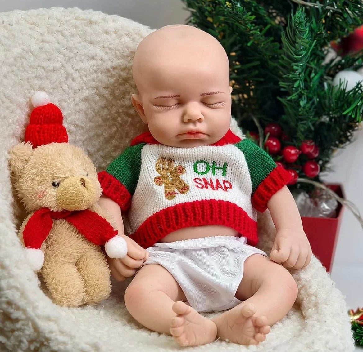 🍼Bebé Reborn de Silicona 30 cm – Niño Realista Pintado a Mano