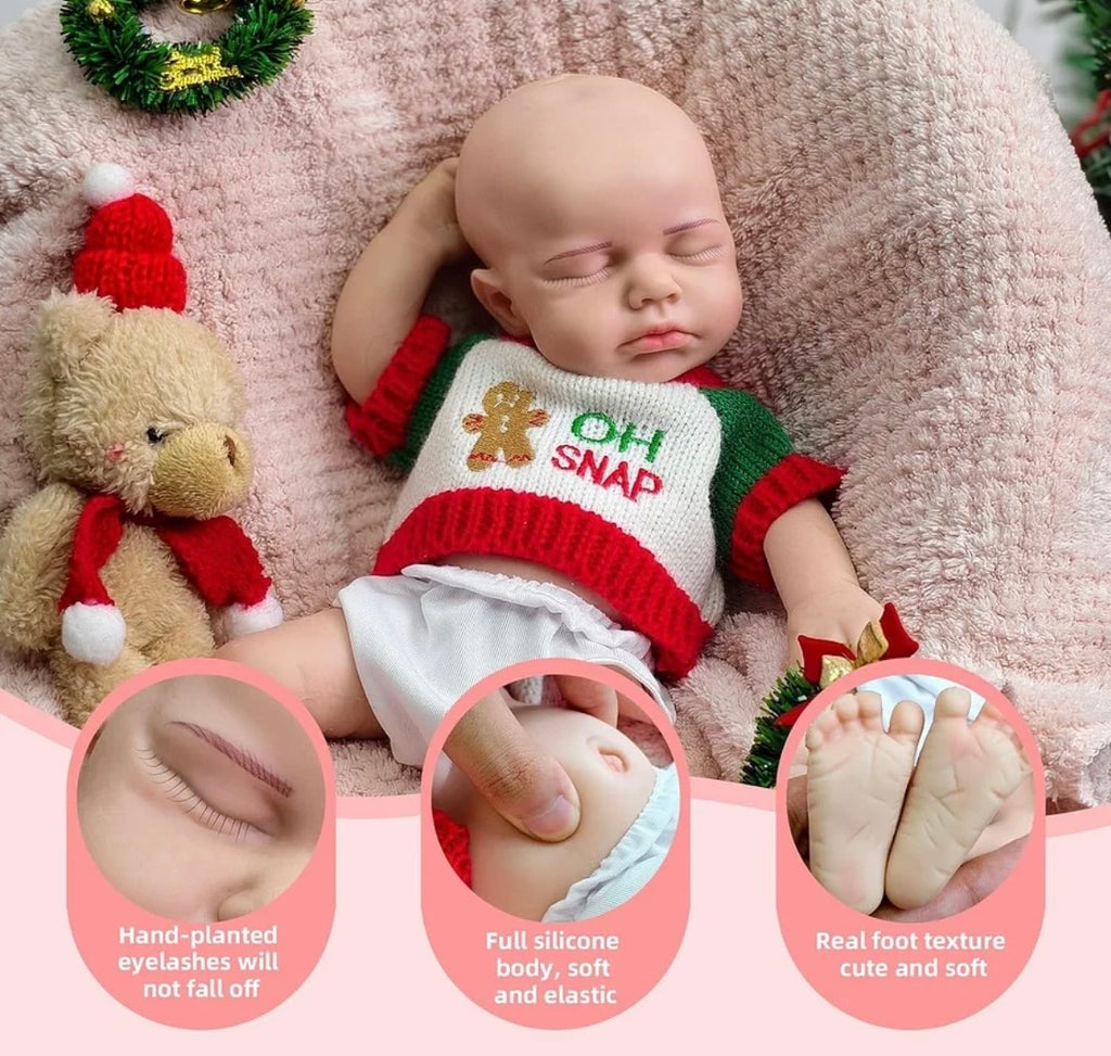 🍼Bebé Reborn de Silicona 30 cm – Niño Realista Pintado a Mano