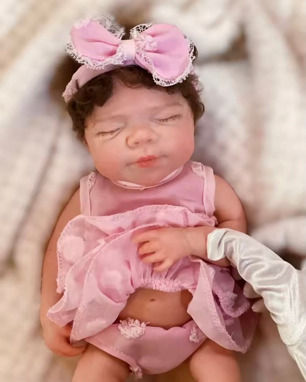 🍼Muñeca Reborn Bebé Niña de Silicona Completa 33 cm Belle – Realista, Pintada a Mano, Cuerpo Suave