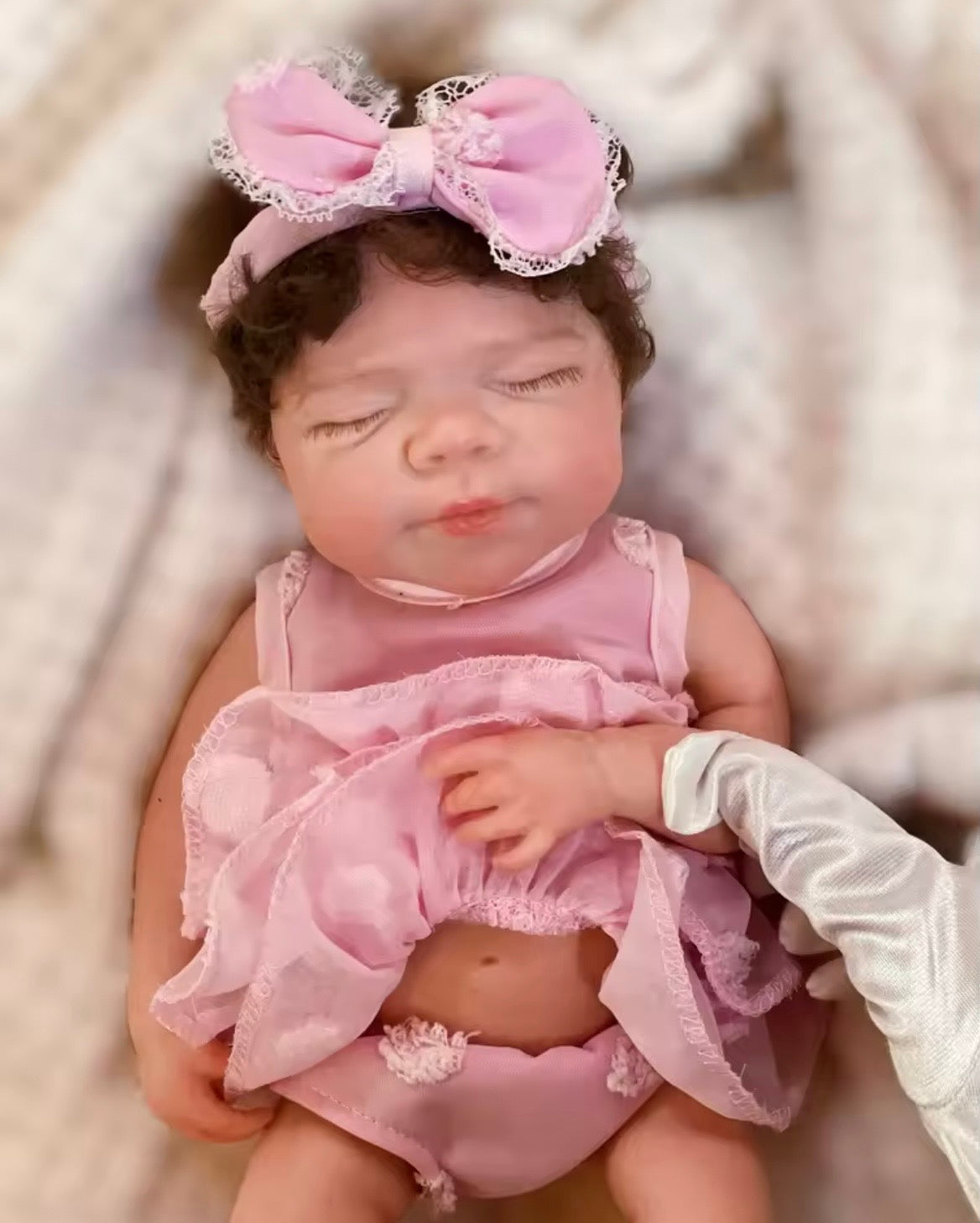 🍼Muñeca Reborn Bebé Niña de Silicona Completa 33 cm Belle – Realista, Pintada a Mano, Cuerpo Suave