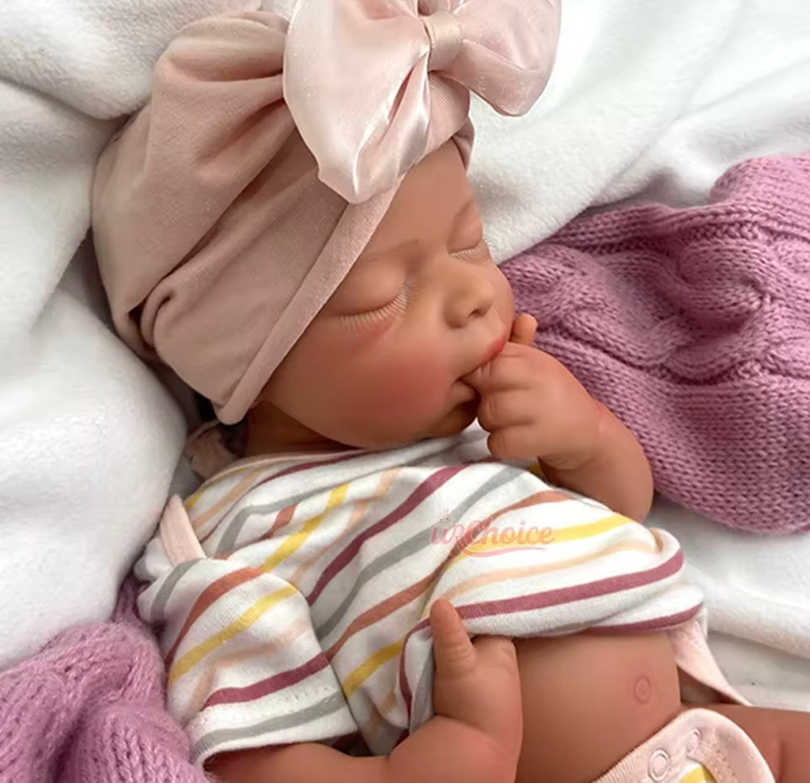 🍼Bebé Reborn de Silicona 43 cm – Boca Abierta, Realista, Pintado a Mano y Peso Natural