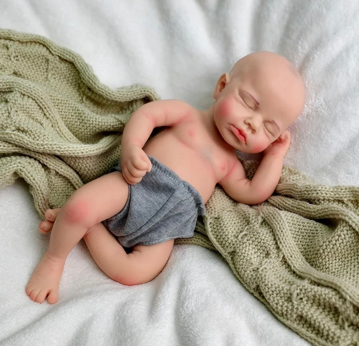 🍼Bebé Reborn de Silicona 30 cm – Niño Realista Pintado a Mano