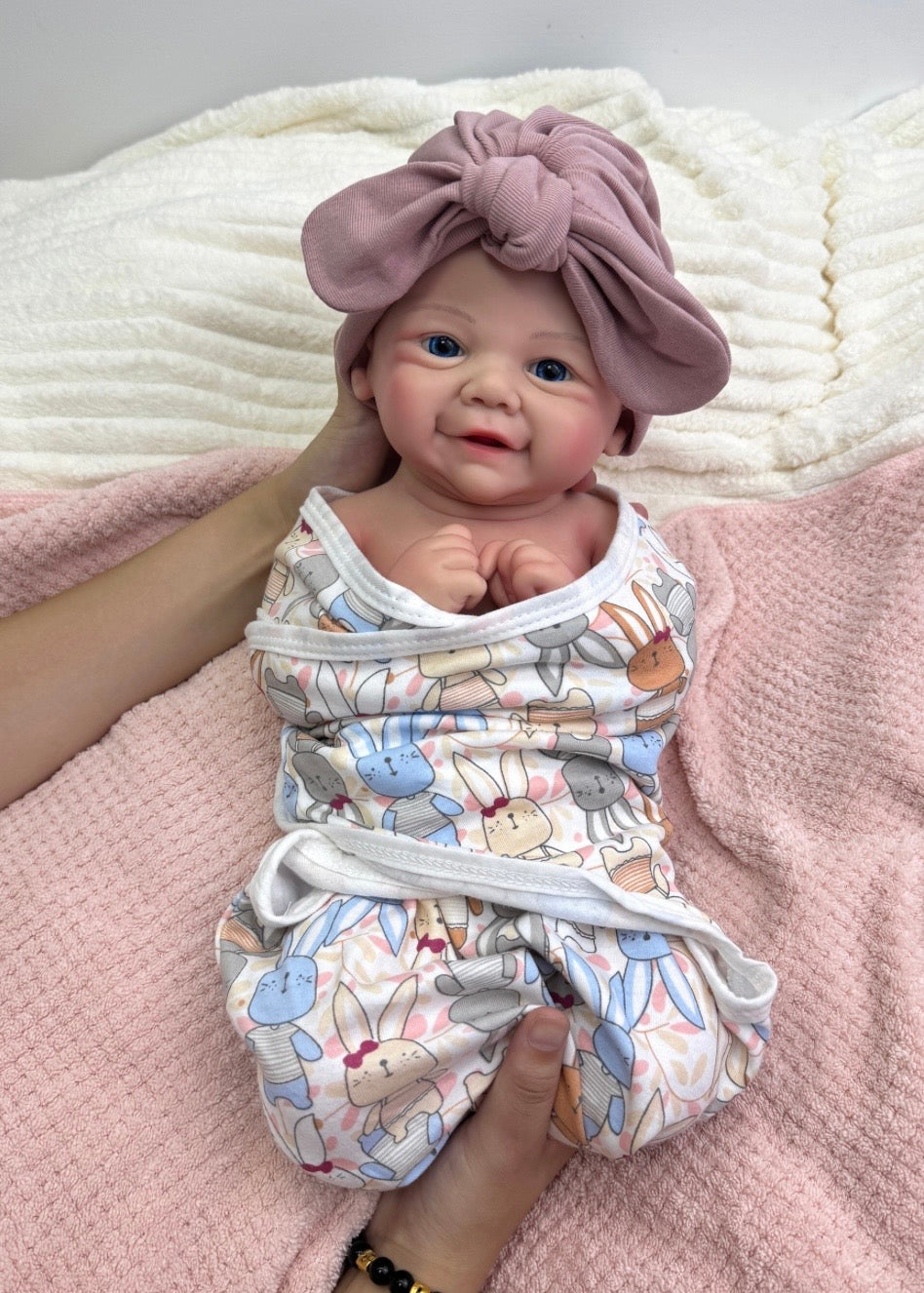 Muñeca bebé reborn de silicona (43 cm)