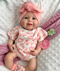 🍼Bebé Reborn Niña Realista – 45cm | Sonriente y Ojos Abiertos