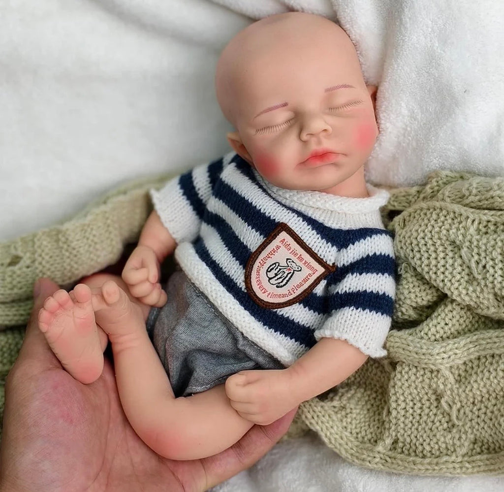 🍼Bebé Reborn de Silicona 30 cm – Niño Realista Pintado a Mano