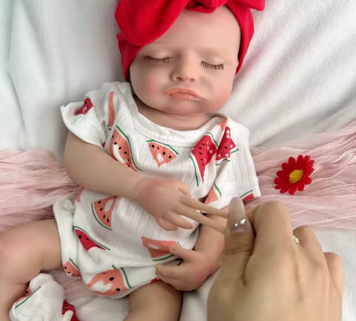 Muñeca Reborn de silicona suave, niña de 18" (46 cm)