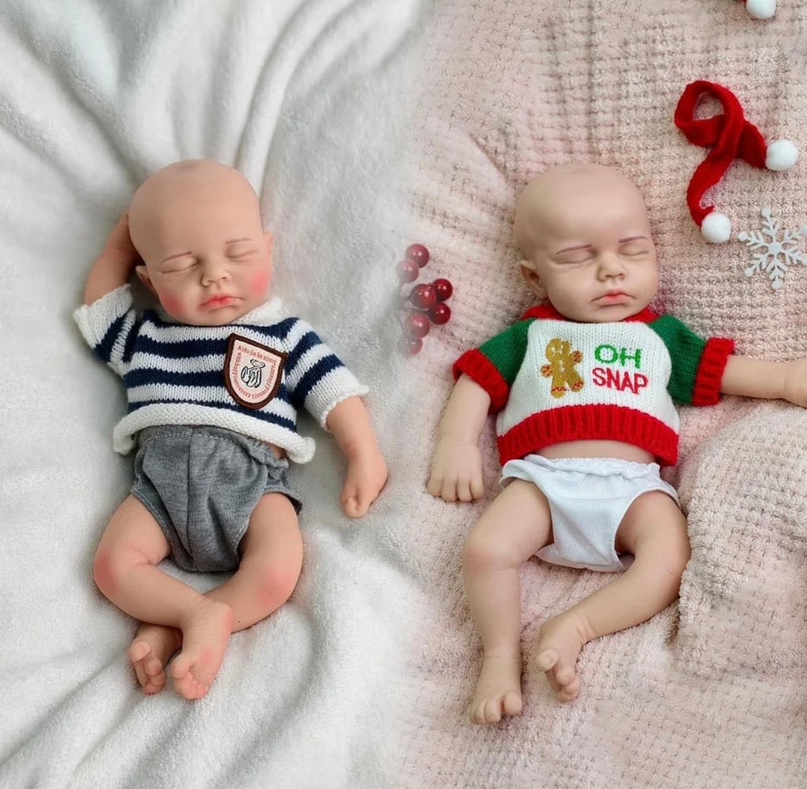 🍼Bebé Reborn de Silicona 30 cm – Niño Realista Pintado a Mano