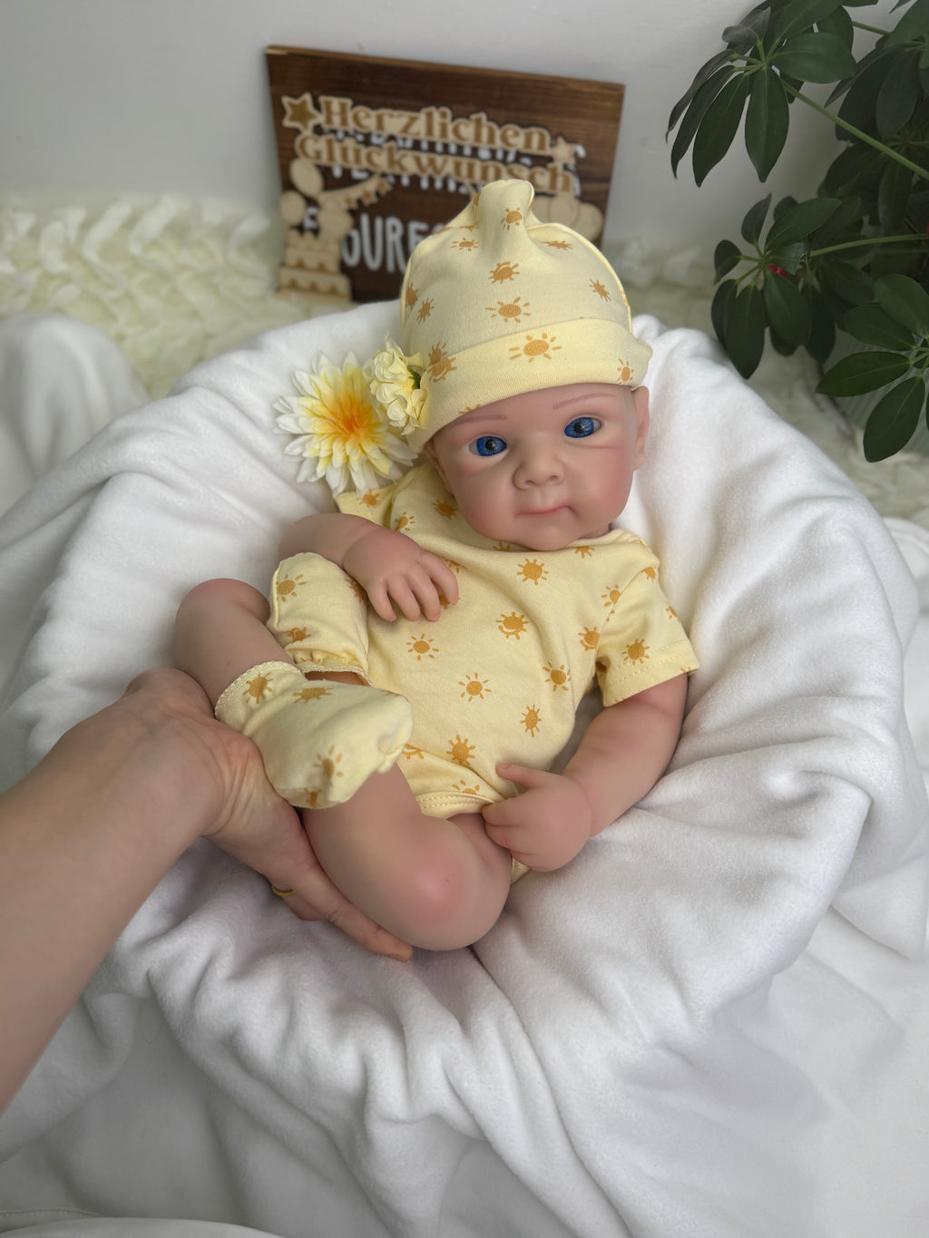🍼Bebé Reborn de Silicona 48 cm – Ojos Azules, Pintado a Mano, Realismo Premium
