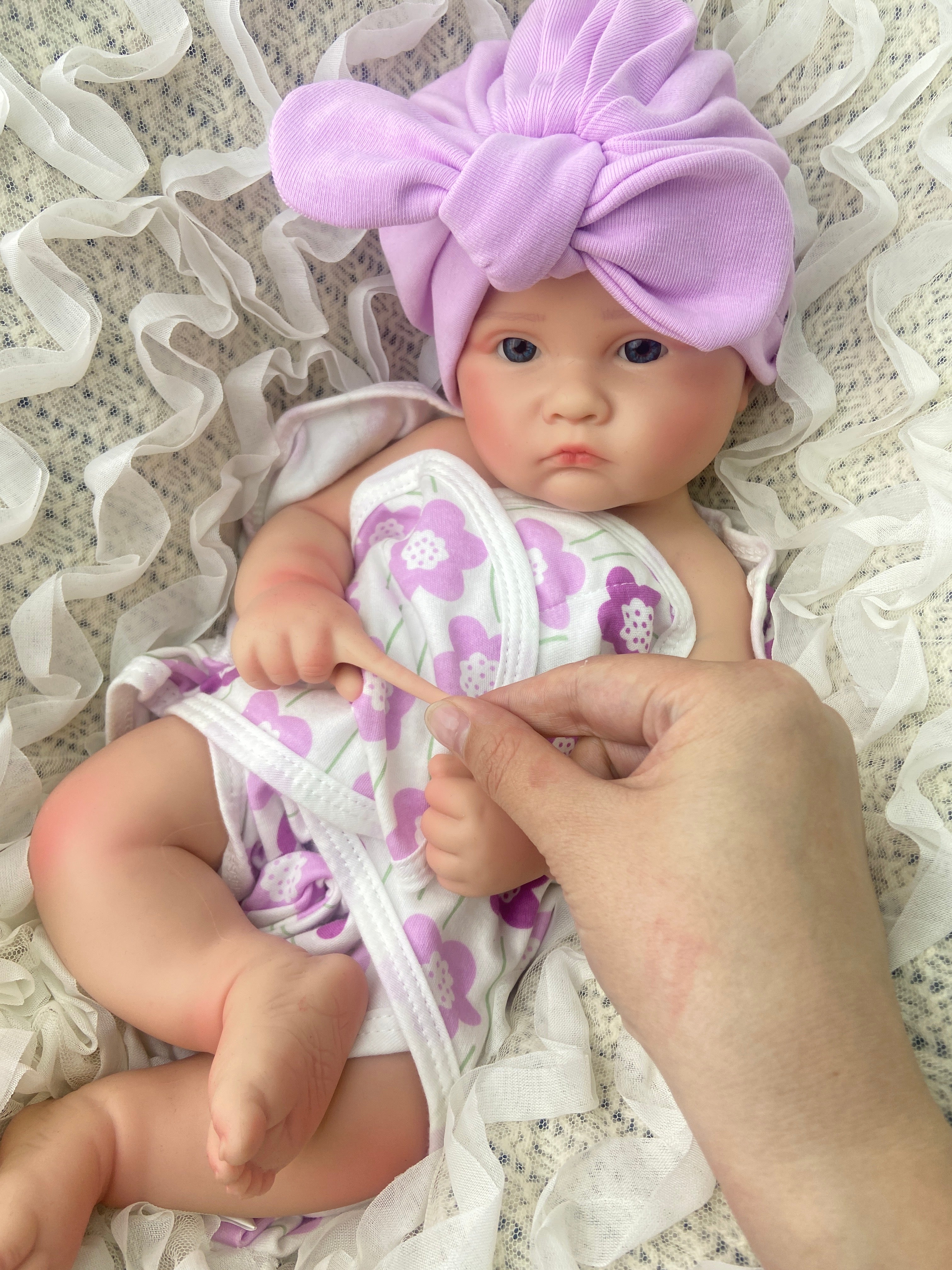 🍼Bebé Reborn de Silicona 46 cm – Ojos Abiertos, Realista, Cuerpo Completo