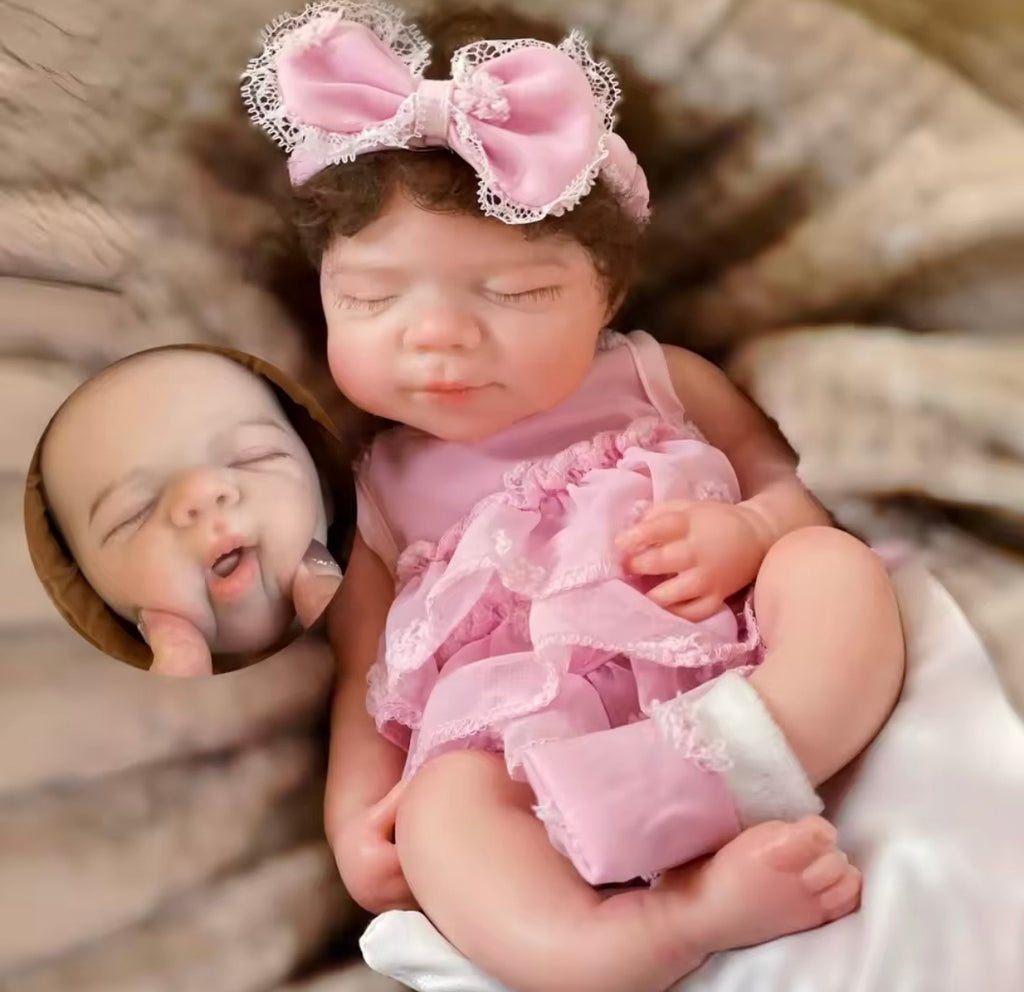 🍼Muñeca Reborn Bebé Niña de Silicona Completa 33 cm Belle – Realista, Pintada a Mano, Cuerpo Suave
