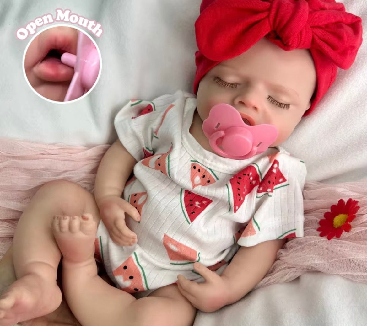 Muñeca Reborn de silicona suave, niña de 18" (46 cm)