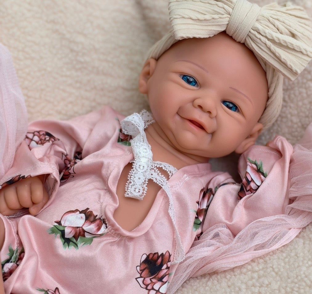 Muñeca bebé reborn de silicona (43 cm)