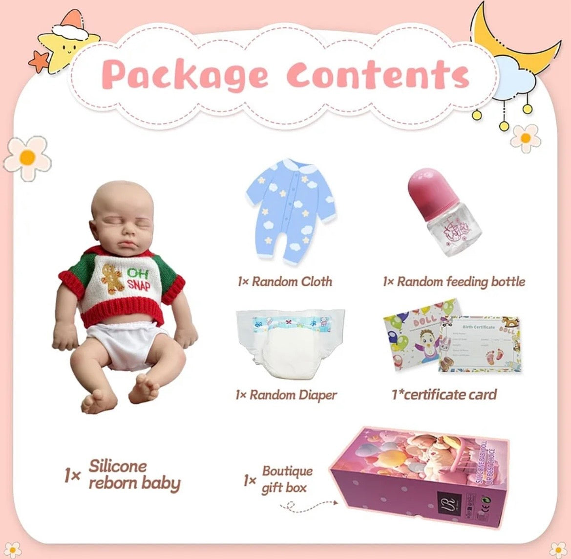 🍼Bebé Reborn de Silicona 30 cm – Niño Realista Pintado a Mano