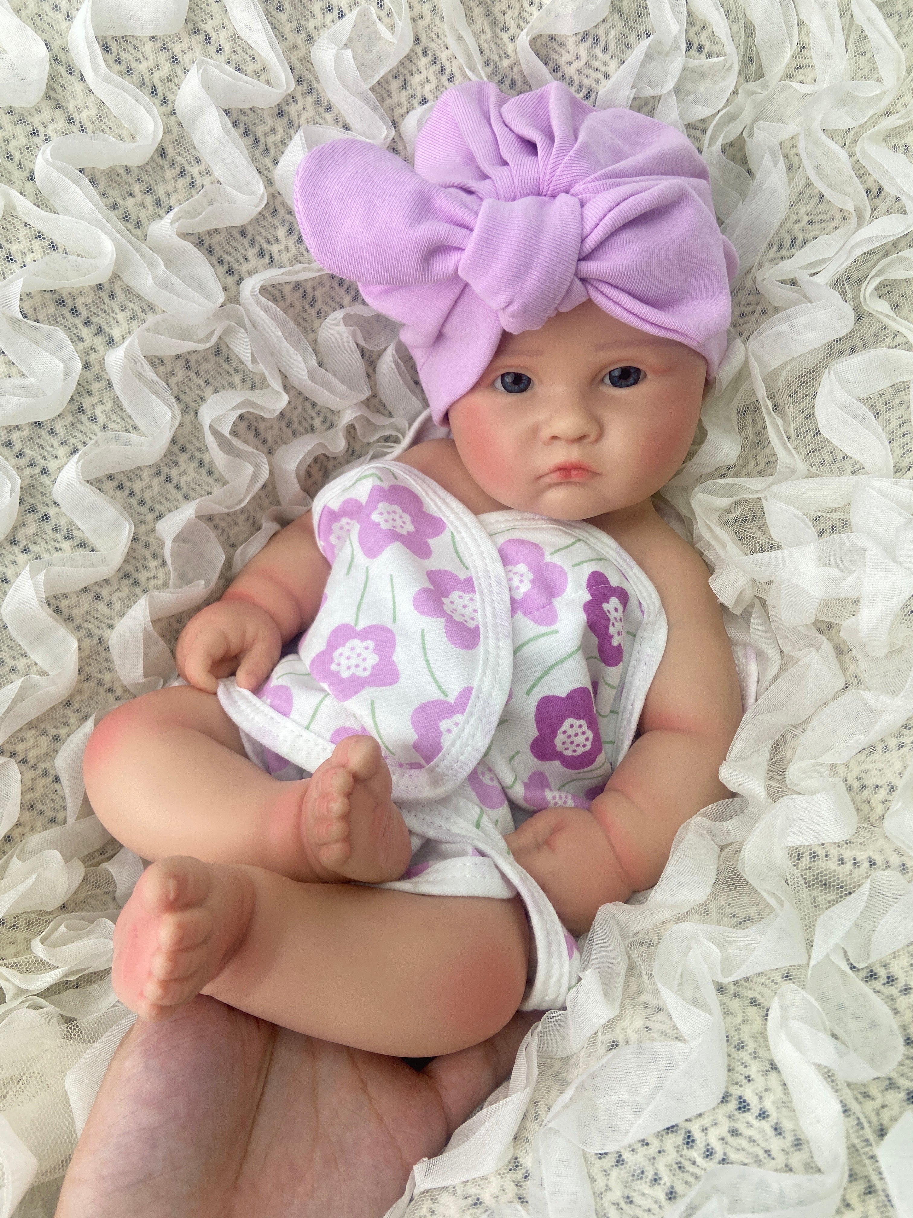 🍼Bebé Reborn de Silicona 46 cm – Ojos Abiertos, Realista, Cuerpo Completo