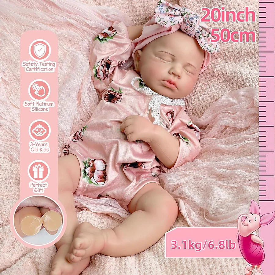 Muñeca de silicona de 20" Reborn Girl (50cm)