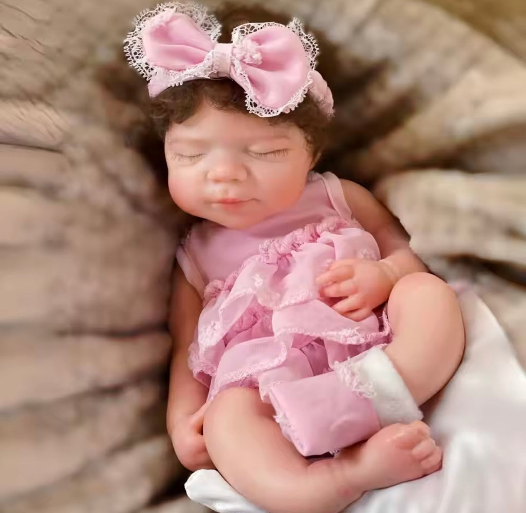 🍼Muñeca Reborn Bebé Niña de Silicona Completa 33 cm Belle – Realista, Pintada a Mano, Cuerpo Suave