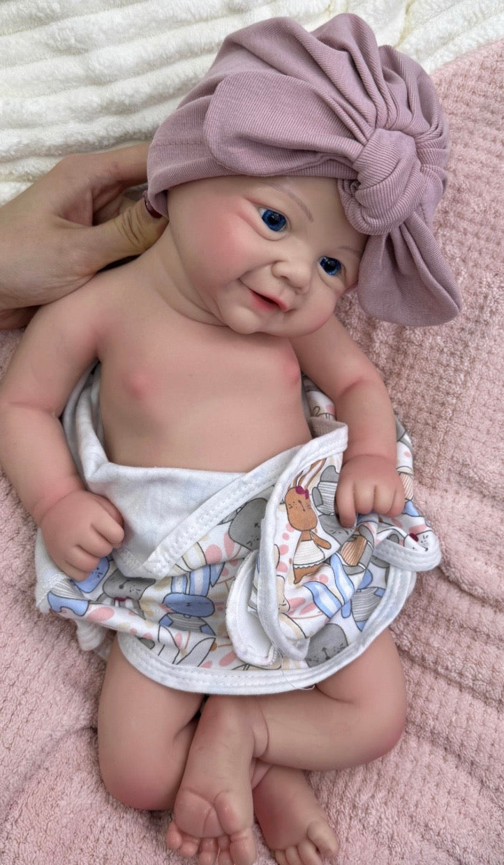 Muñeca bebé reborn de silicona (43 cm)