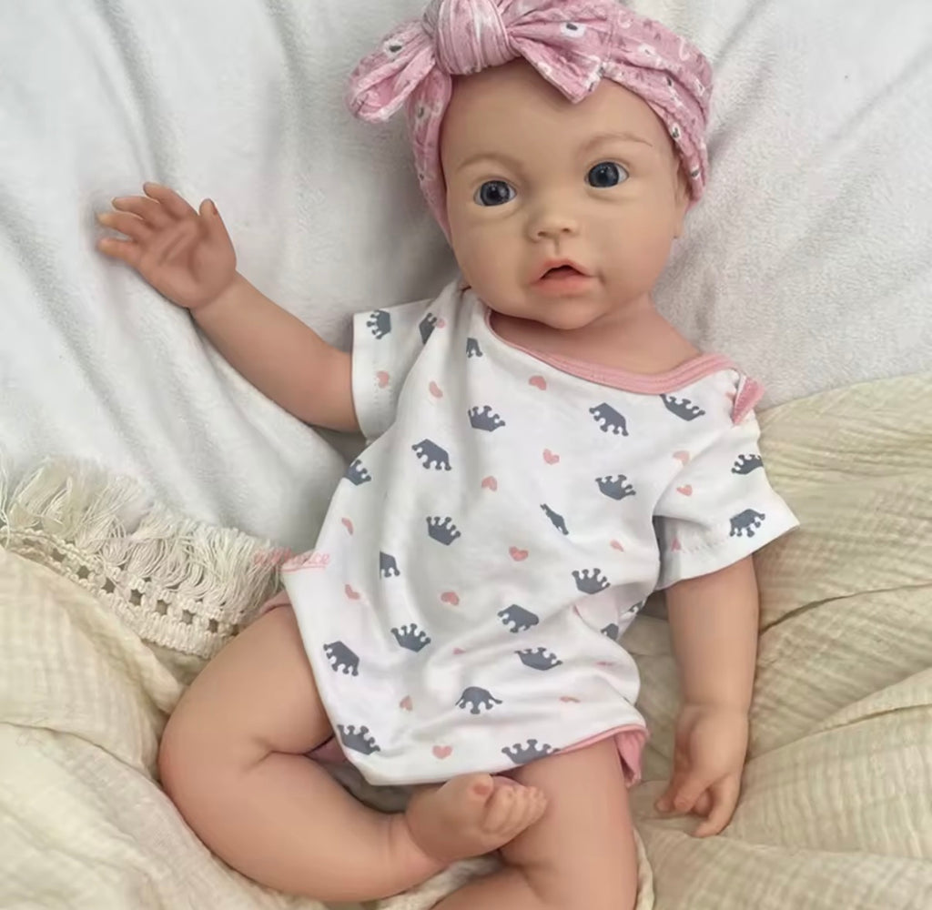 🍼Bebé Reborn de Silicona de 45 cm y 2,6 kg – Niño o Niña, Ojos Azules
