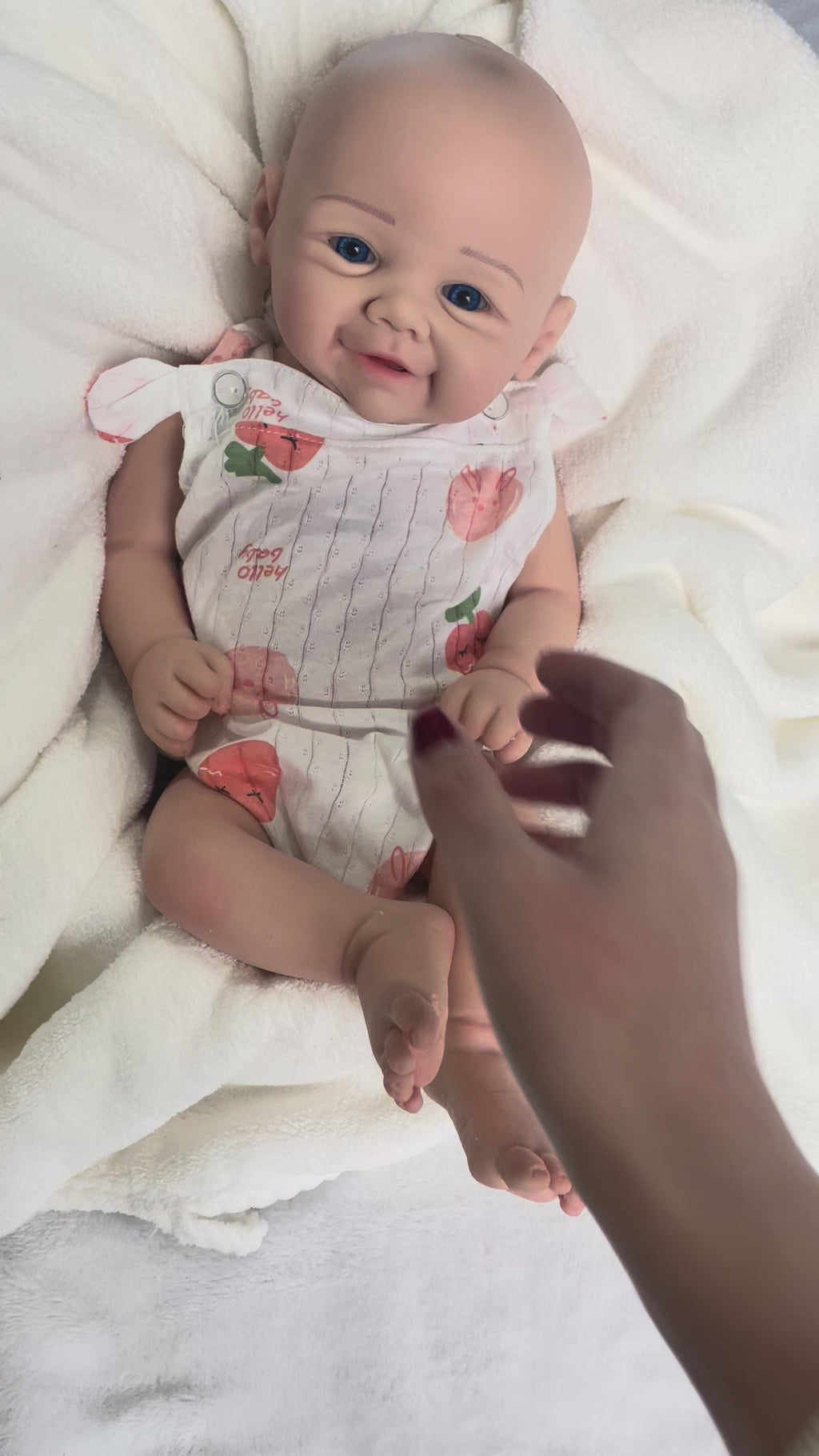 Muñeca bebé reborn de silicona (43 cm)