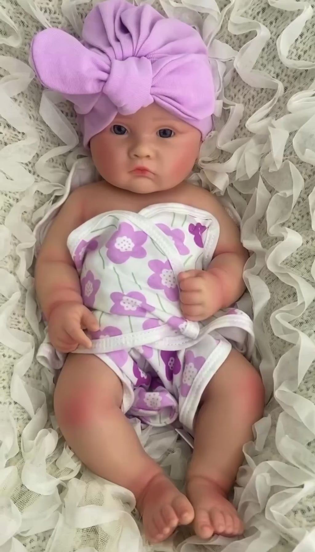 🍼Bebé Reborn de Silicona 46 cm – Ojos Abiertos, Realista, Cuerpo Completo