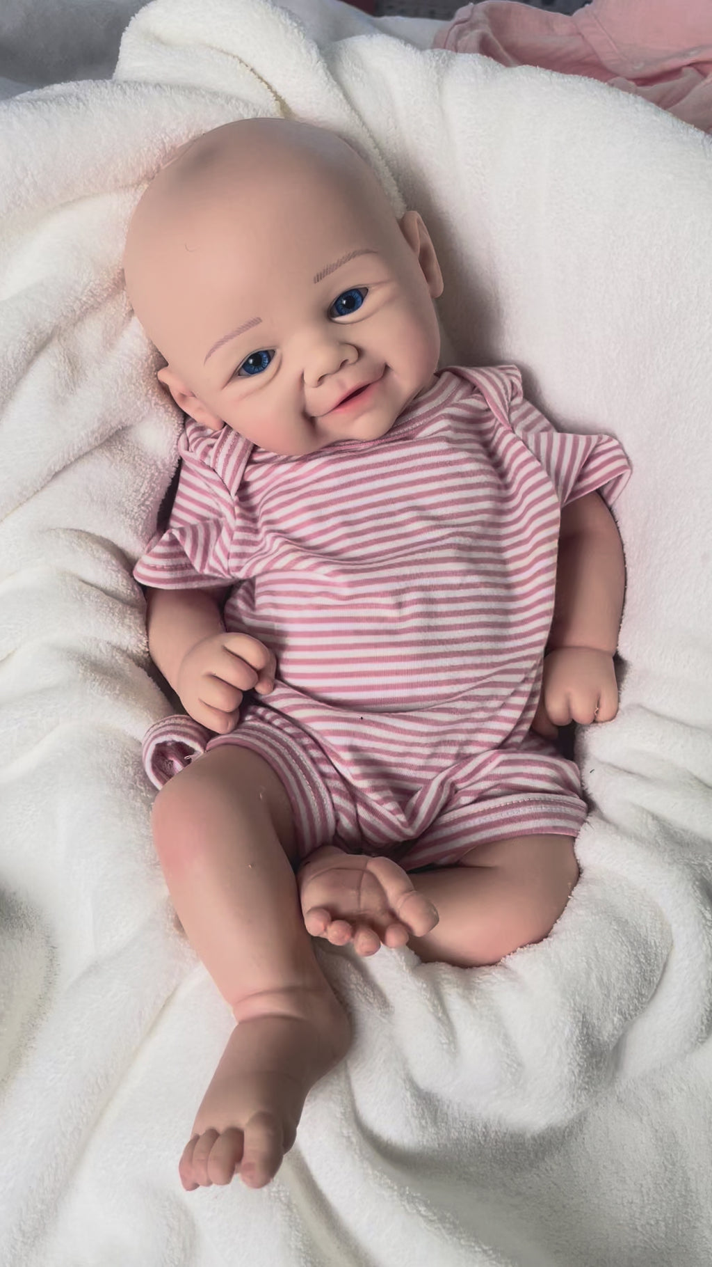 Muñeca bebé reborn de silicona (43 cm)