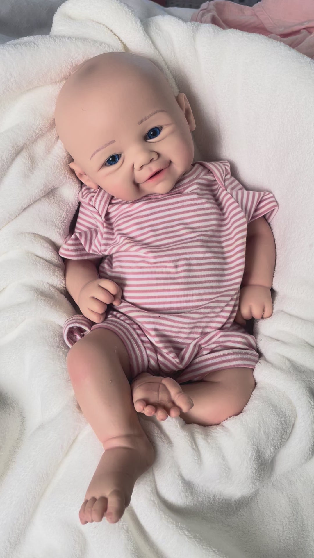 Muñeca bebé reborn de silicona (43 cm)