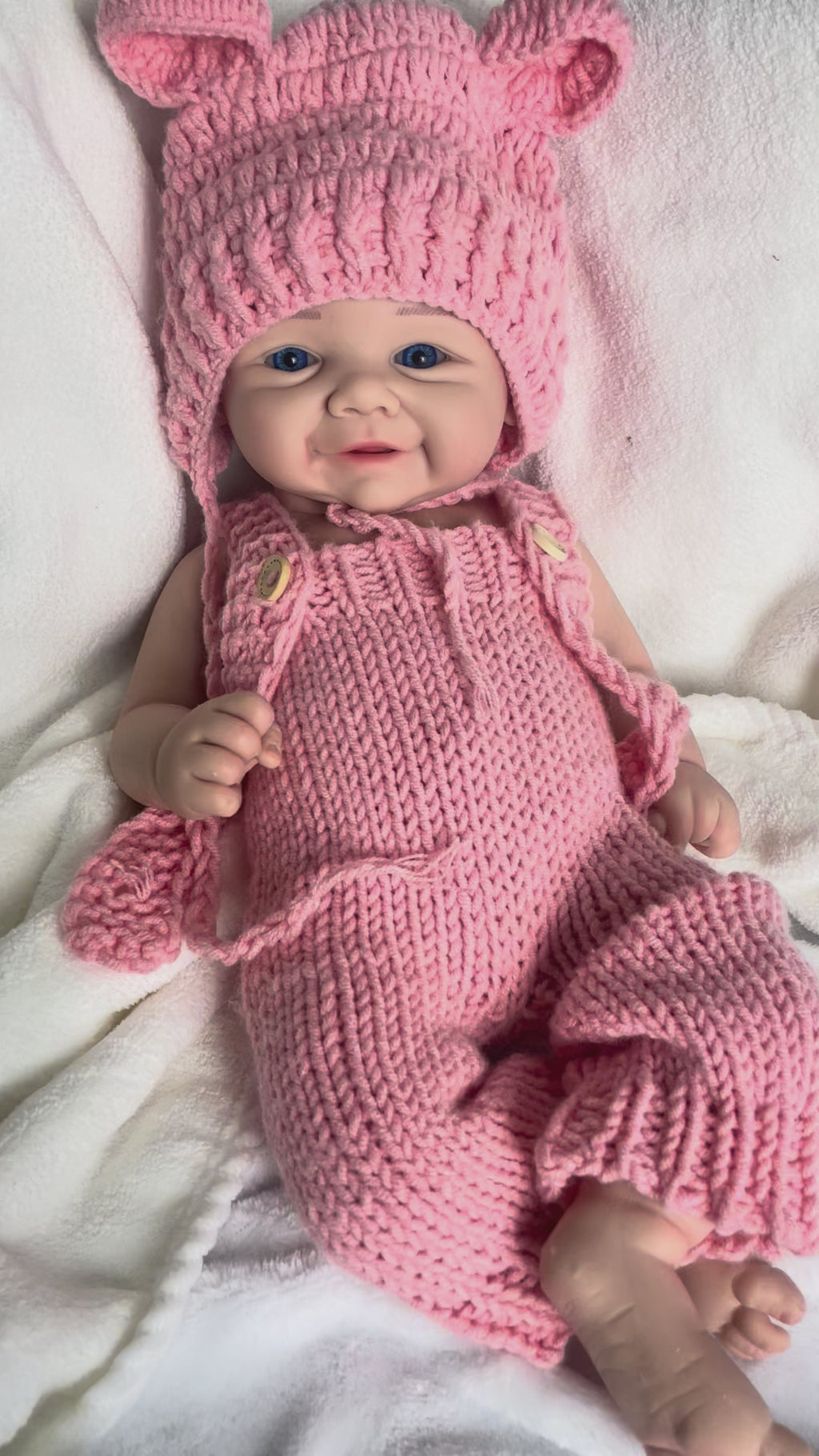 Muñeca bebé reborn de silicona (43 cm)